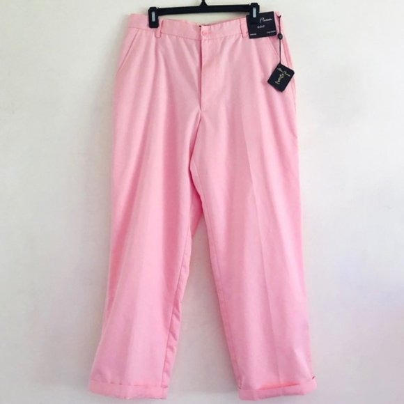 Alan Flusser Other - alan flusser Pink Flat Front Golf Pants 34Wx30L